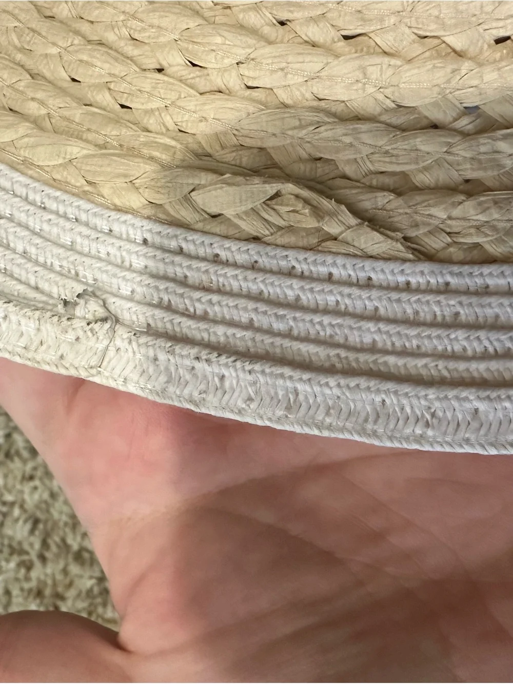 Badgley Mischka Navy, Natural & White Striped Straw Sun Hat